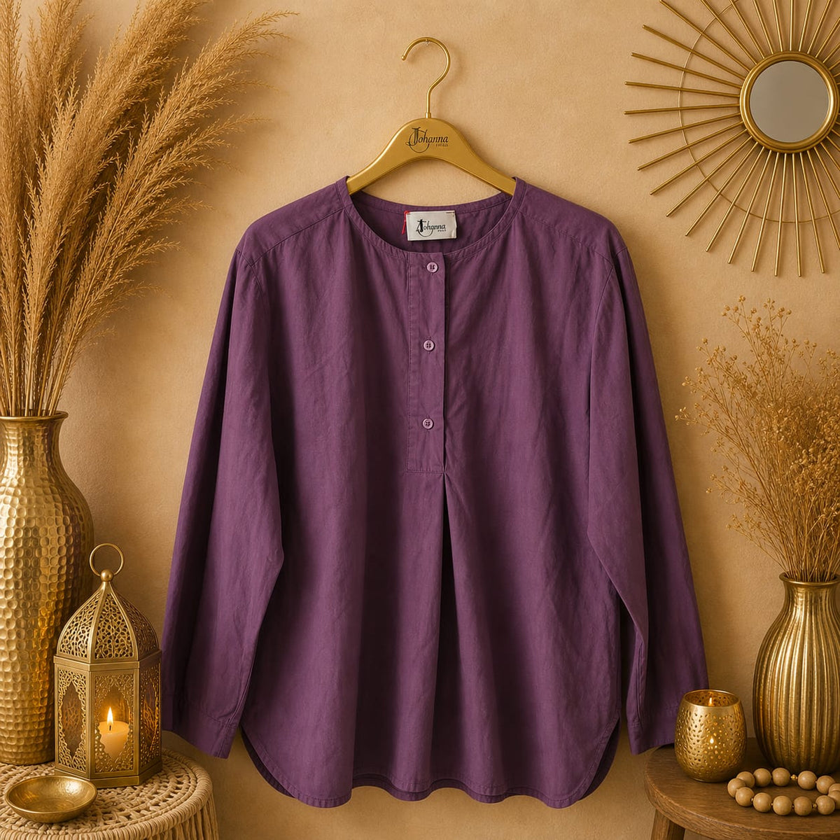 BLOUSE UNIE COL ROND