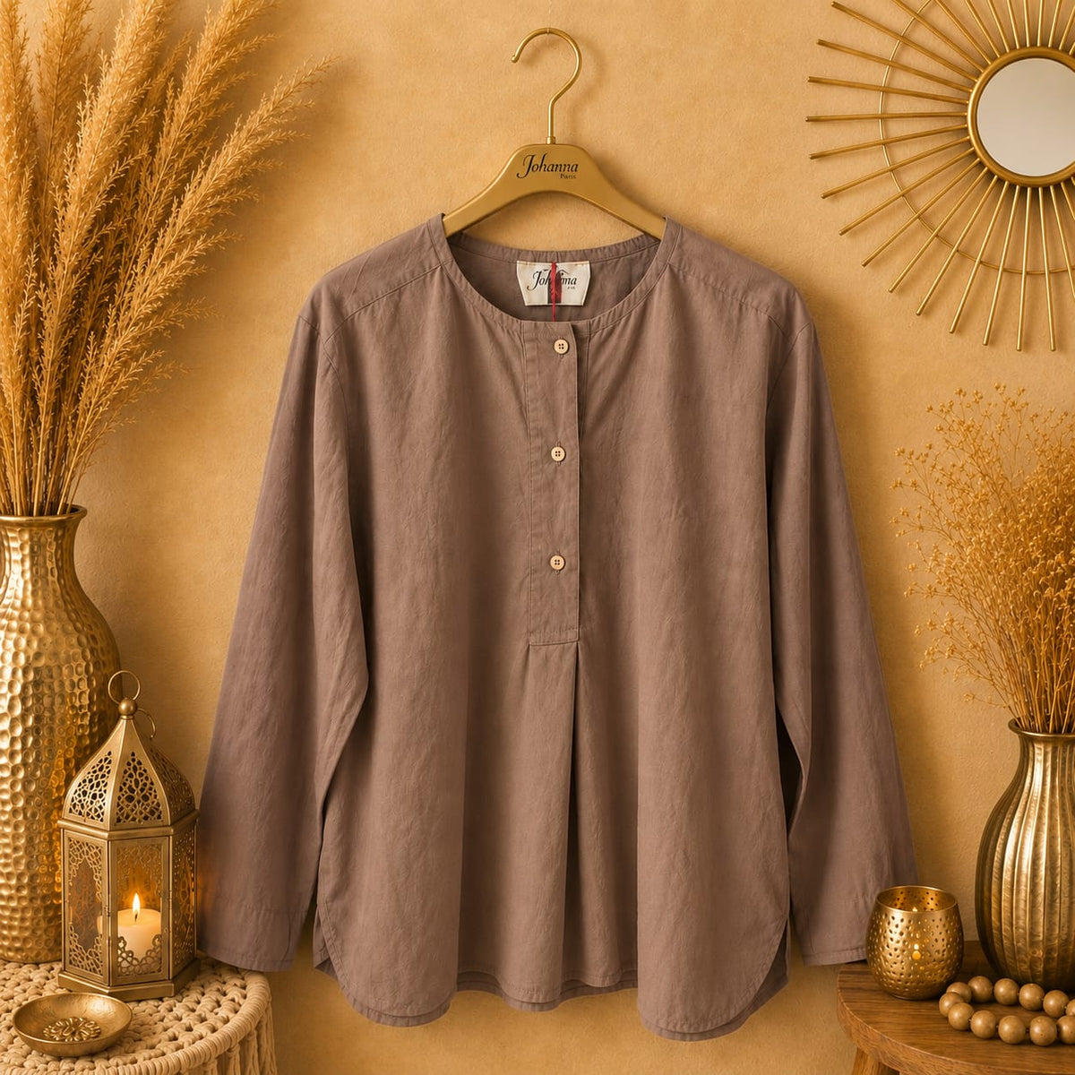 BLOUSE UNIE COL ROND