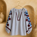 BLOUSE RAYÉE BRODÉE