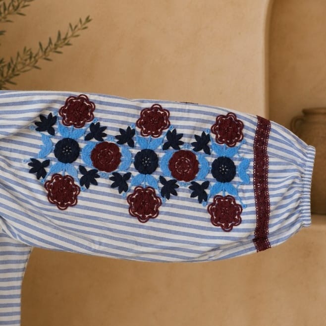 BLOUSE RAYÉE BRODÉE
