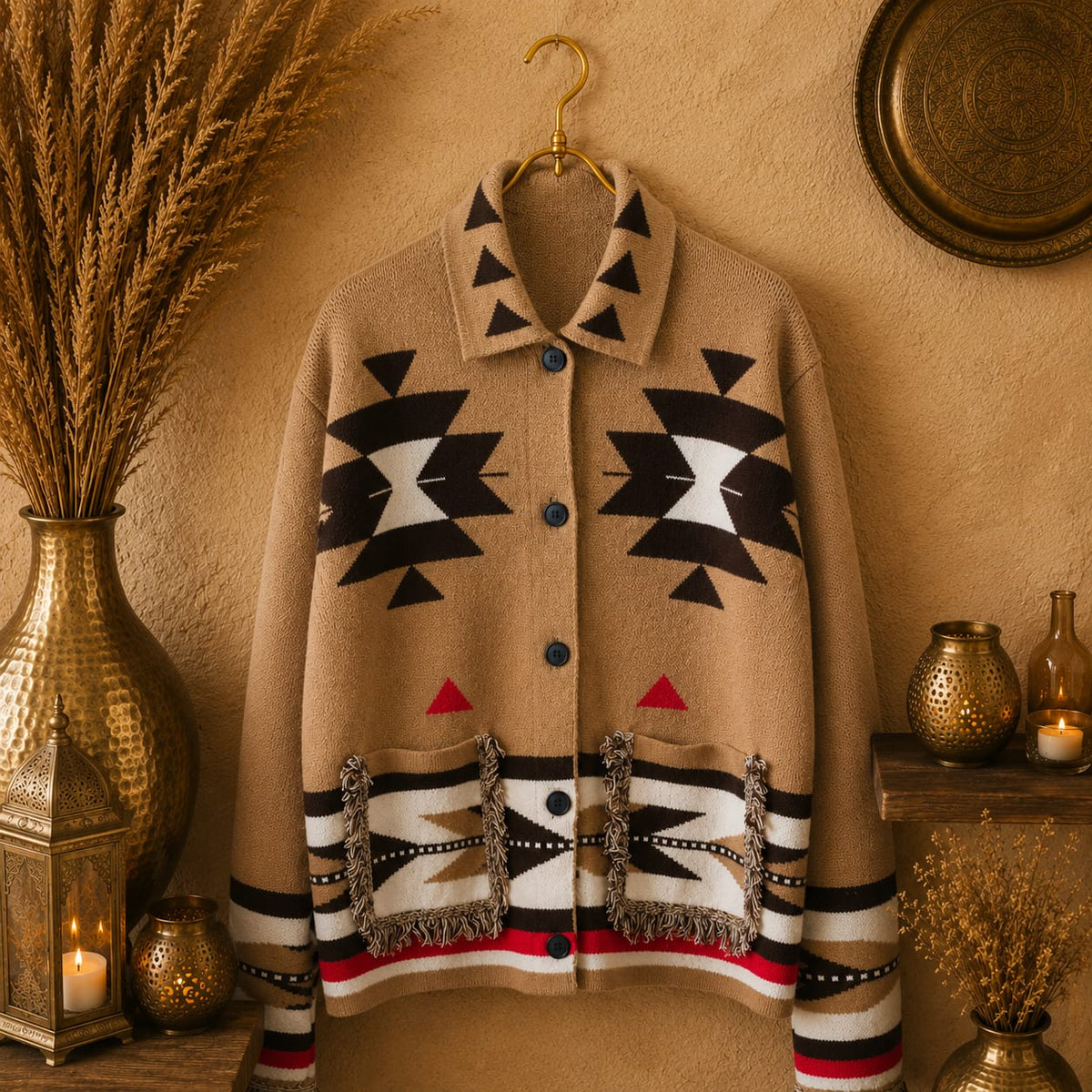 GILET À MOTIFS