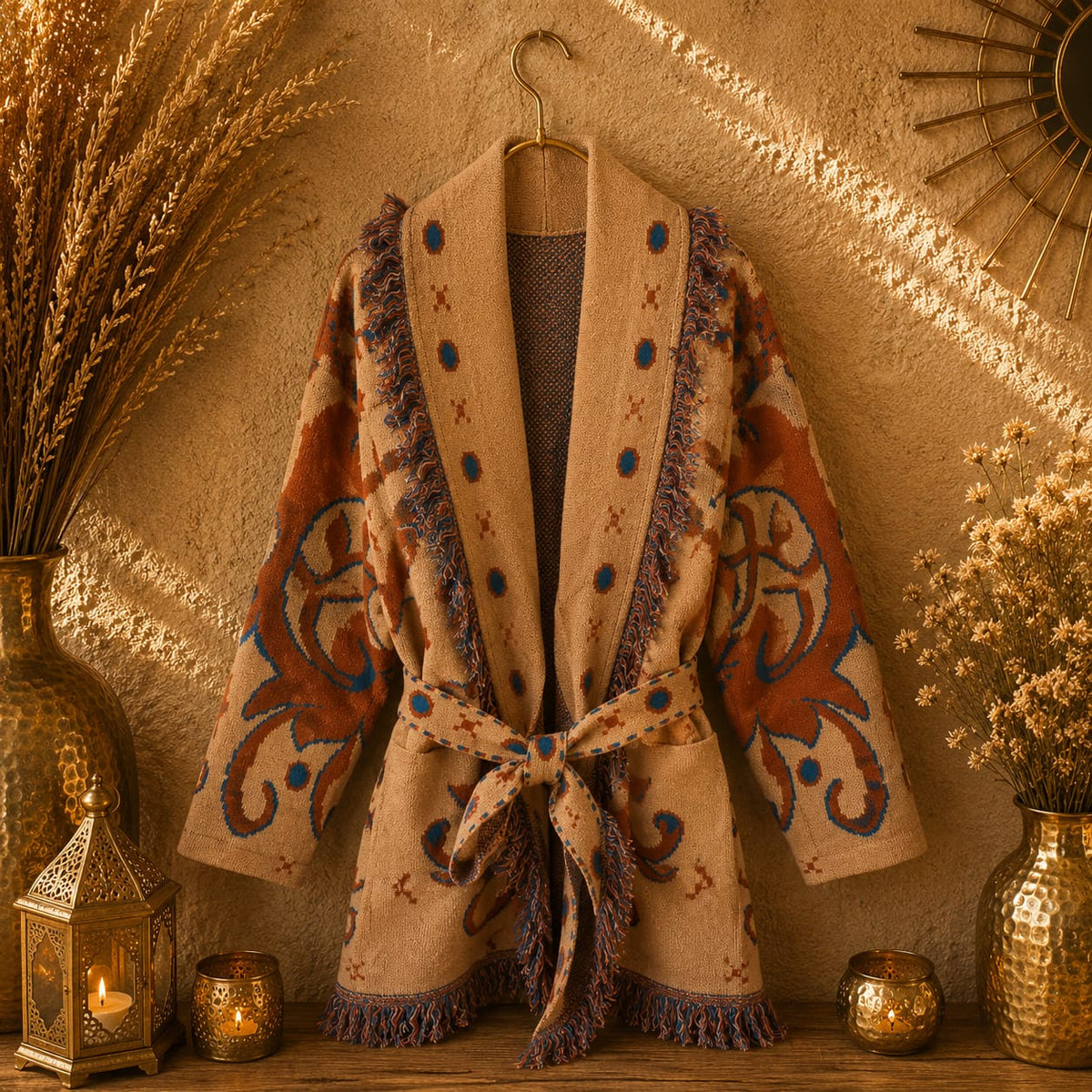 GILET LONG MOTIF