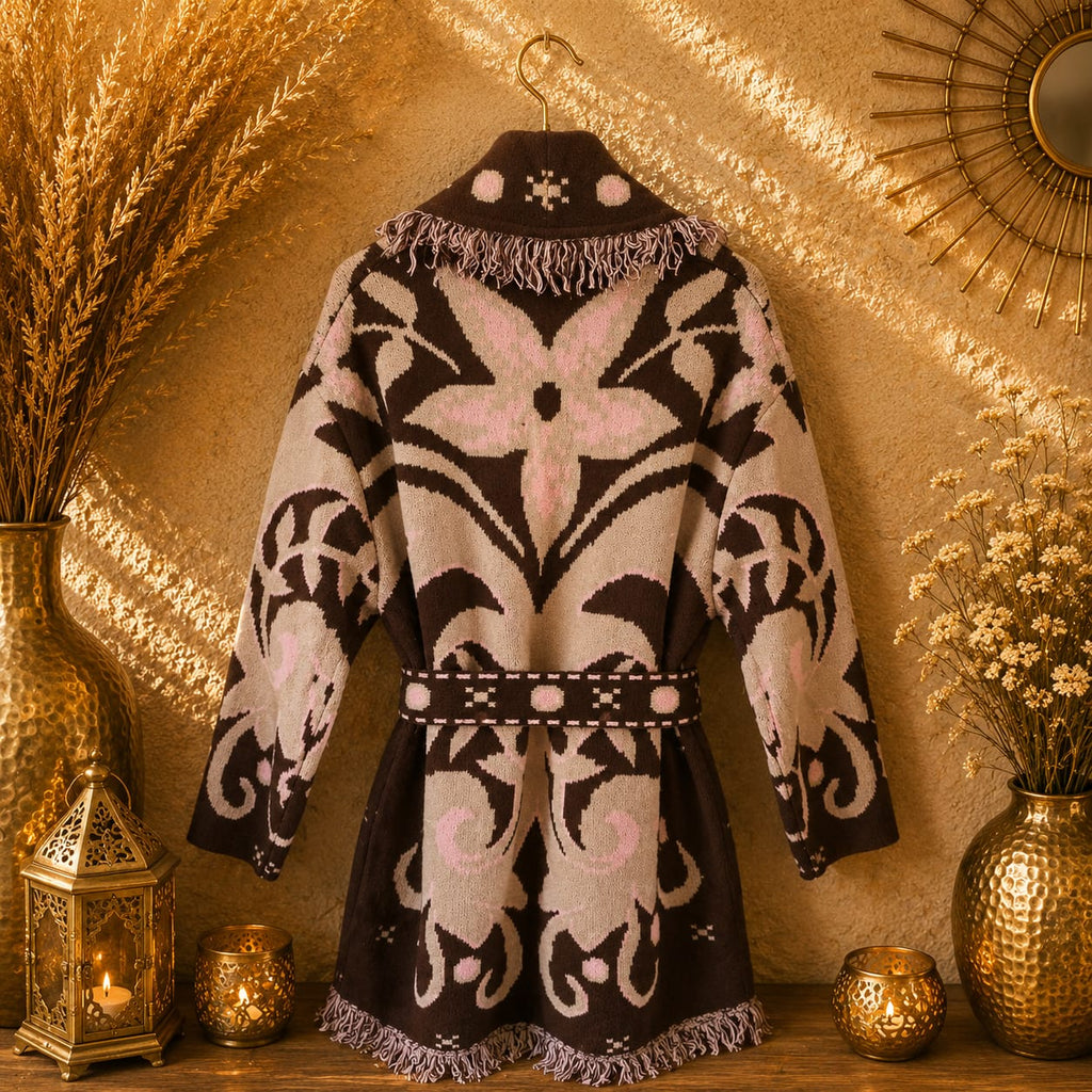 GILET LONG MOTIF
