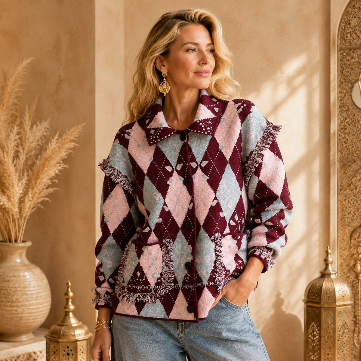 GILET JACQUARD