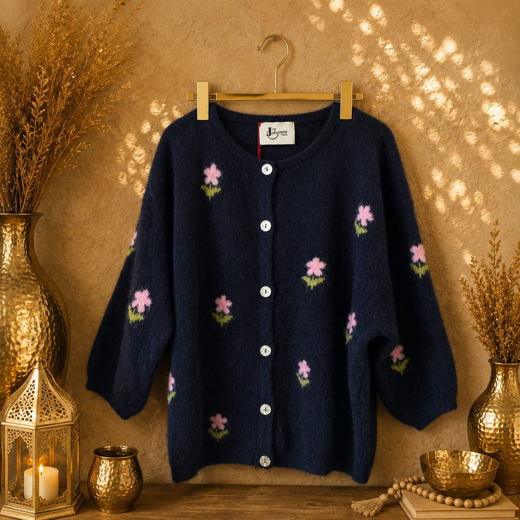 GILET MOTIFS FLEURS