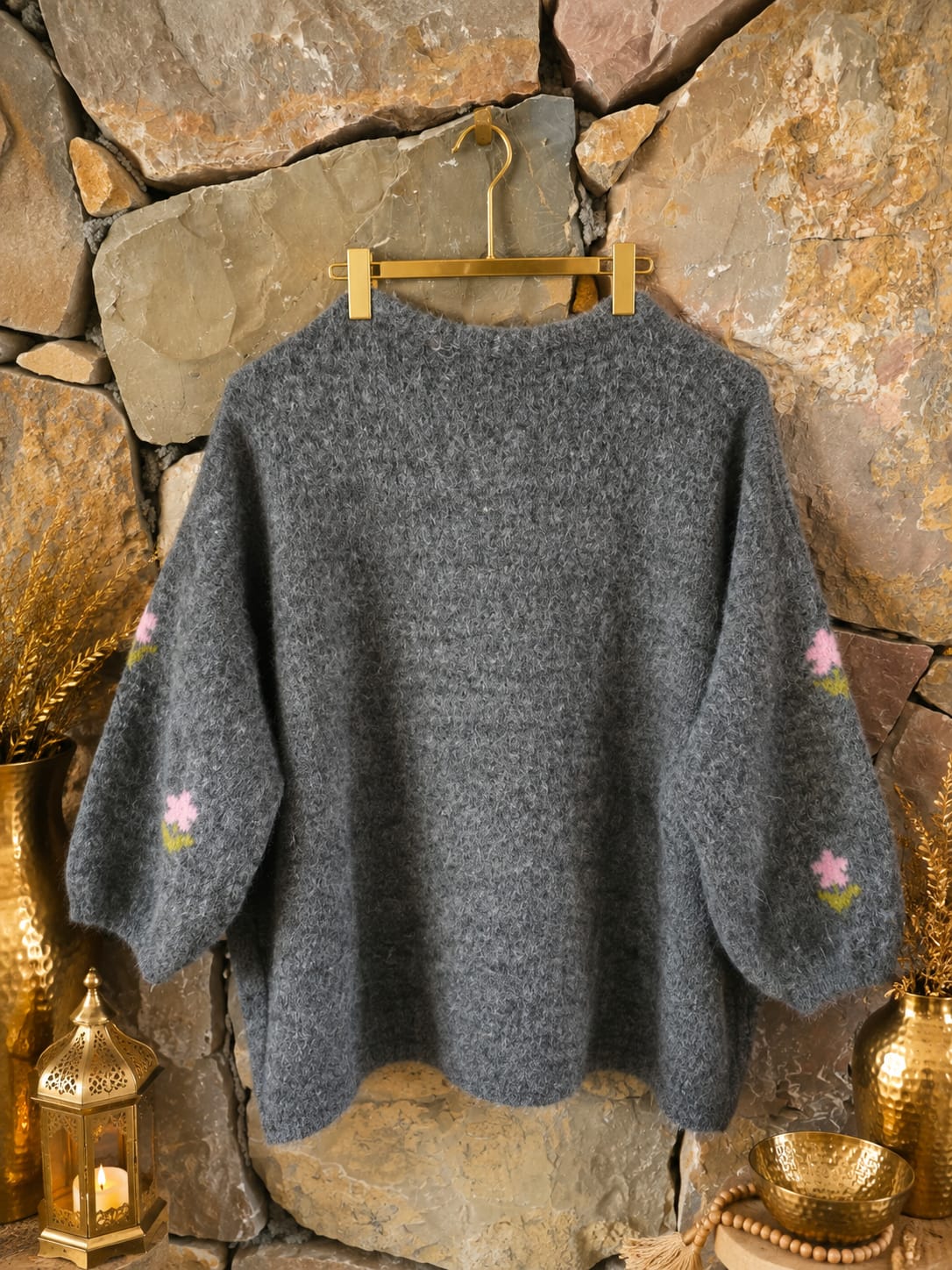 GILET MOTIFS FLEURS