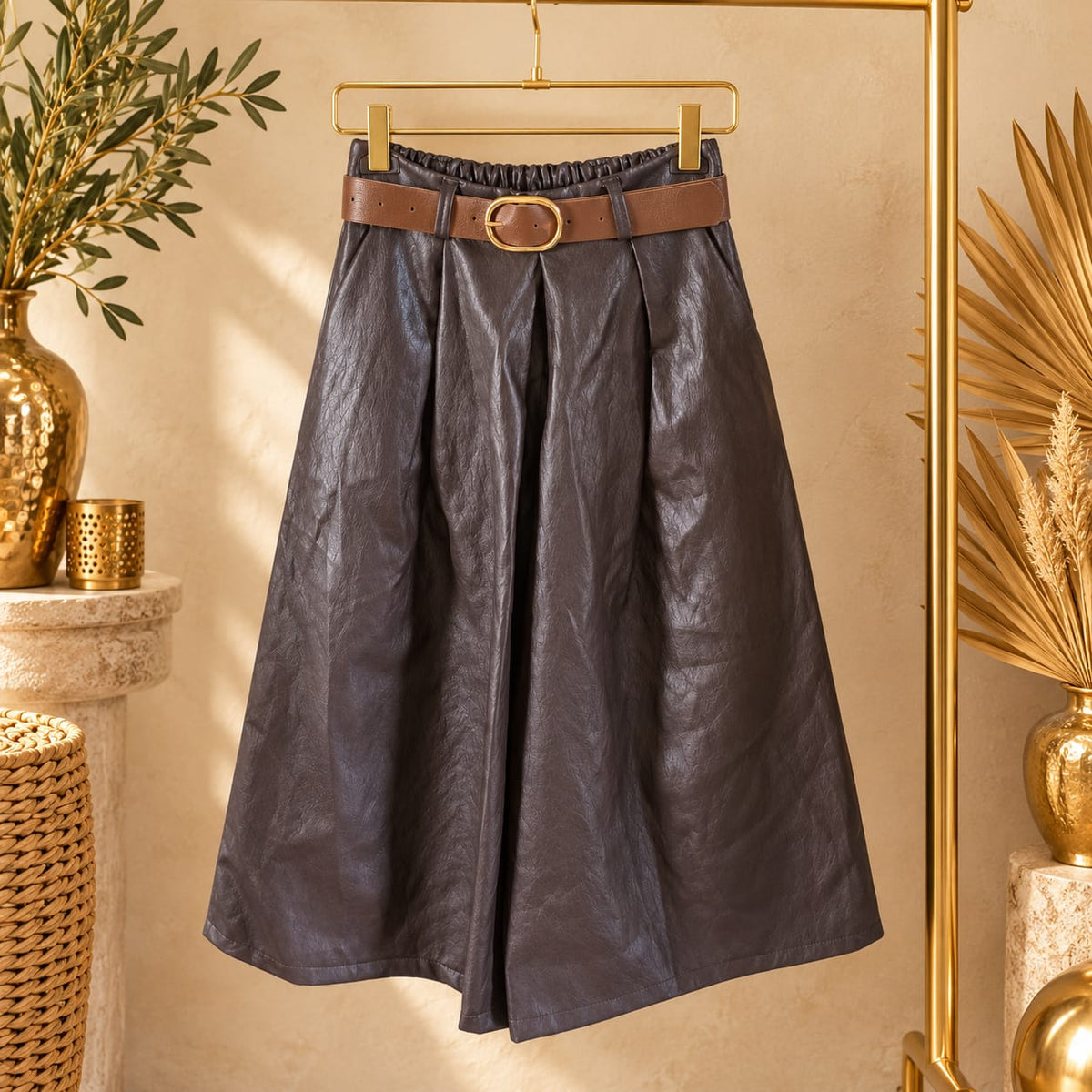 JUPE CULOTTE SIMILI CUIR