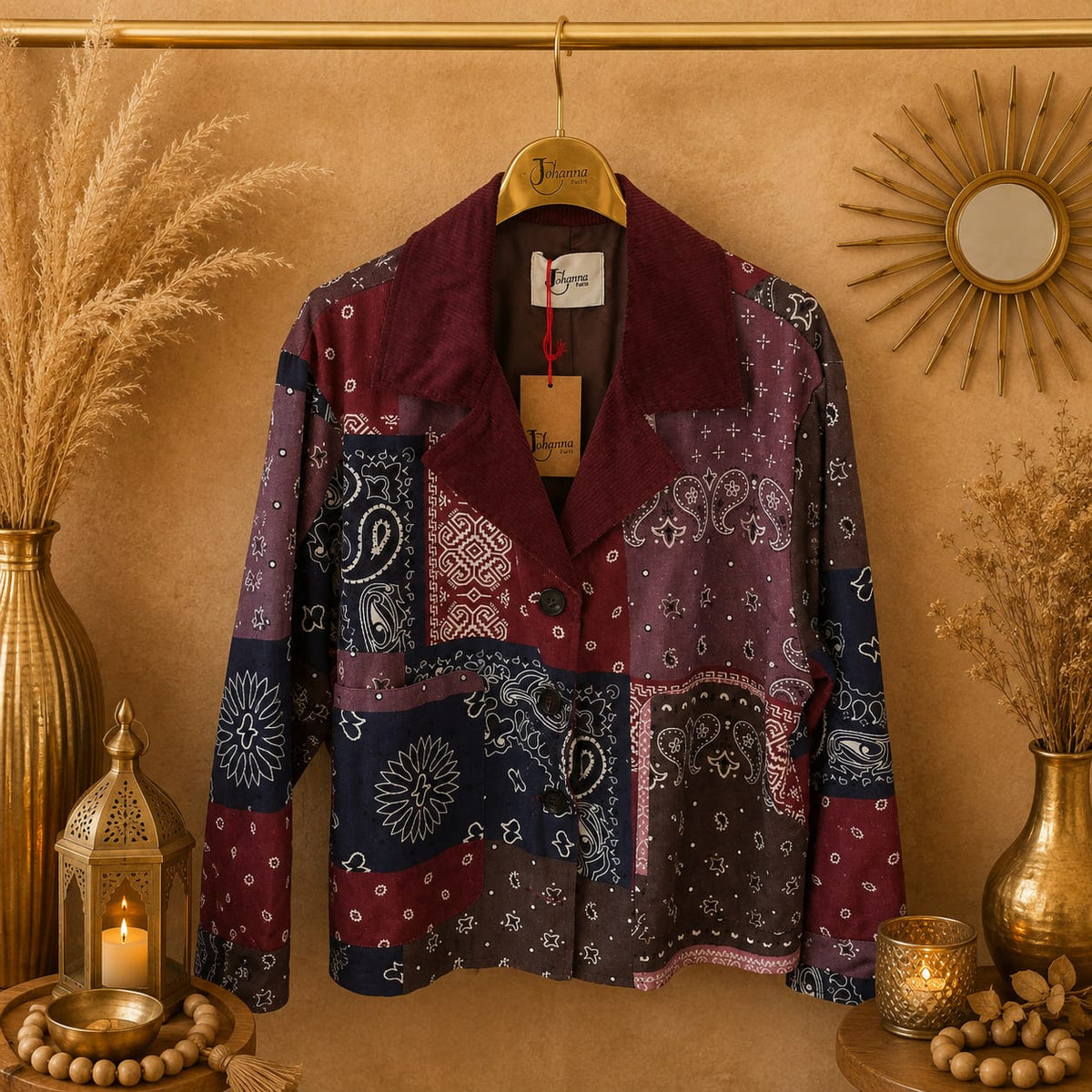 VESTE PATCHWORK BANDANA