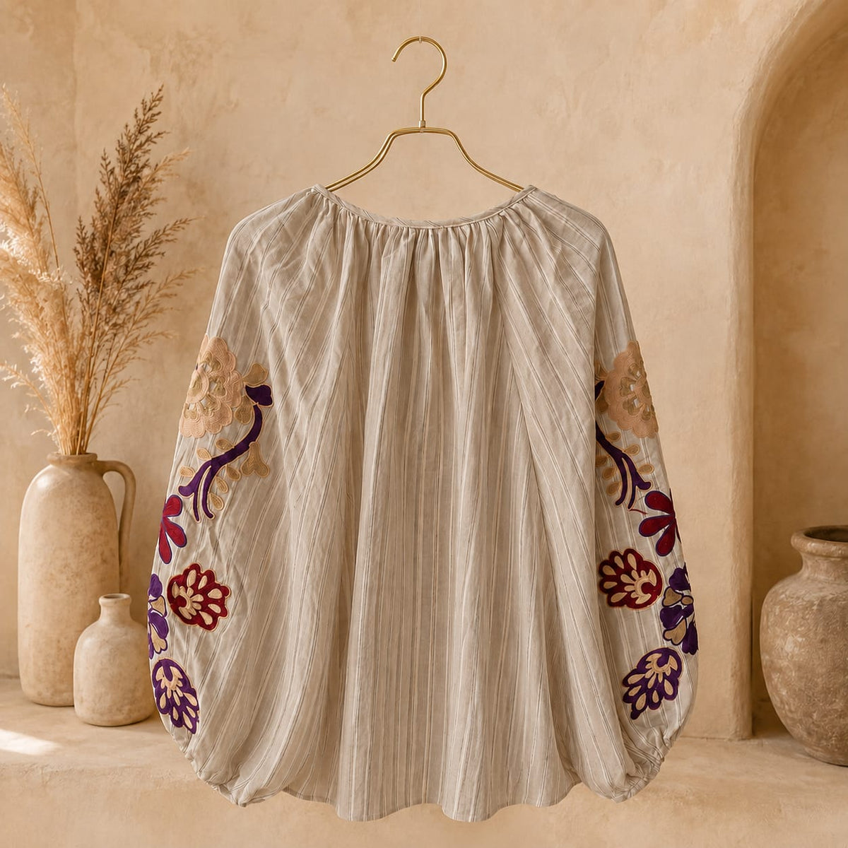 BLOUSE RAYÉE BRODÉE