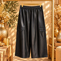 PANTALON  CARGO LARGE SIMILI