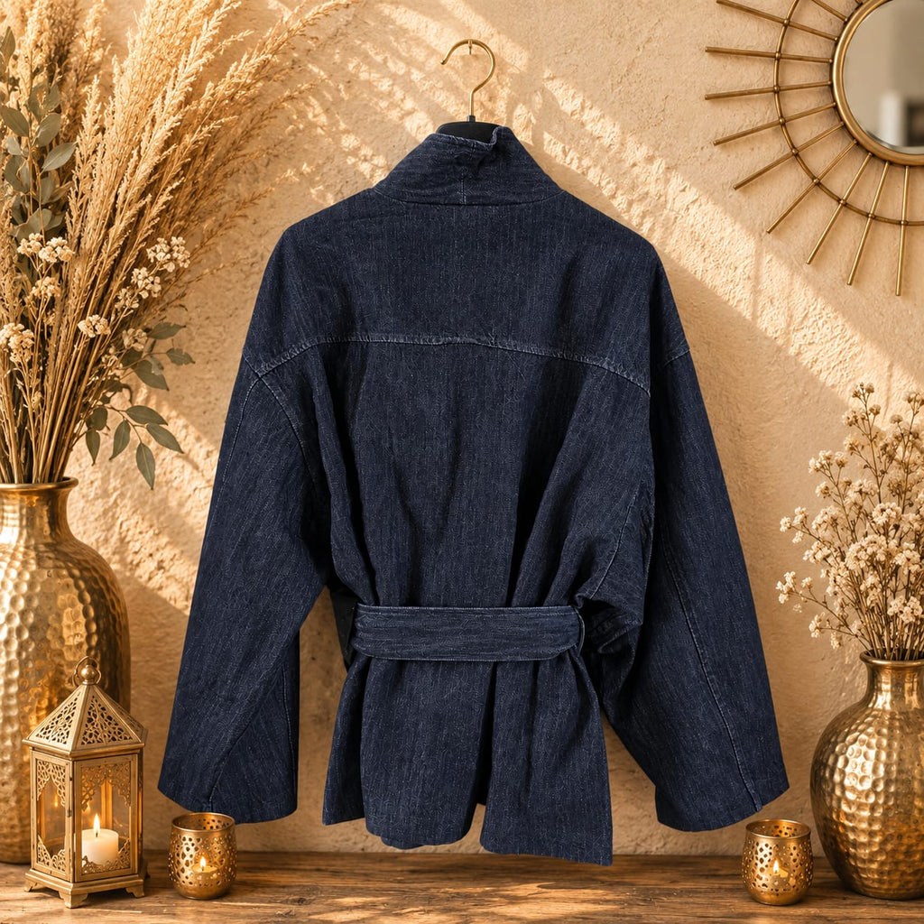 VESTE KIMONO JEAN BRUT