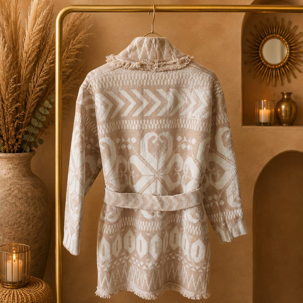 GILET LONG MOTIF