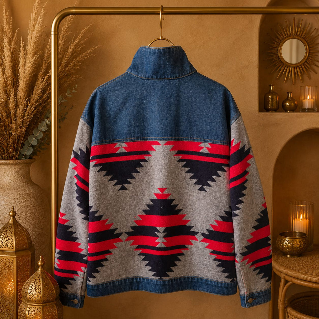 GILET JEAN MOTIF