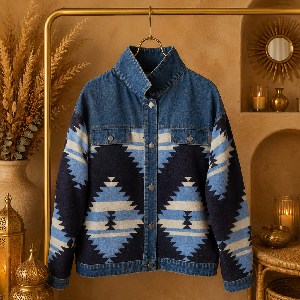GILET JEAN MOTIF