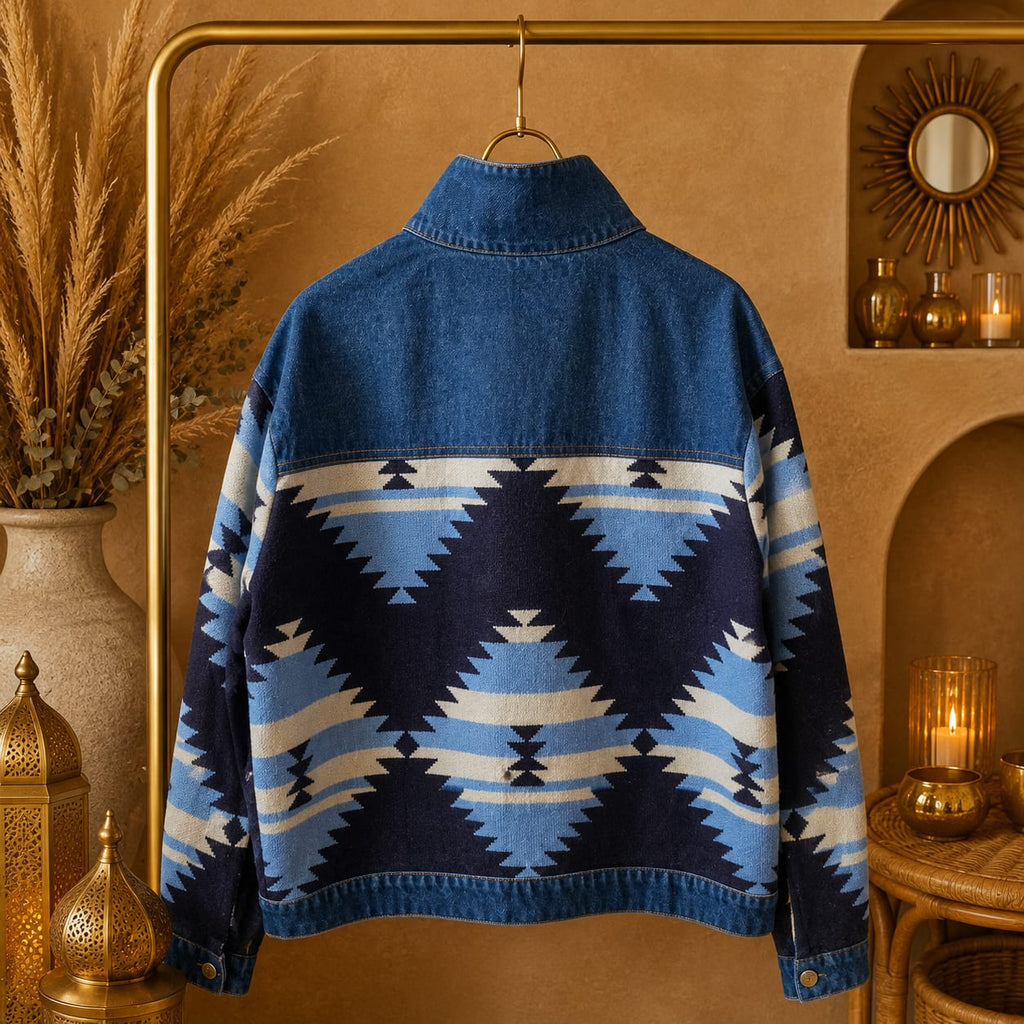 GILET JEAN MOTIF