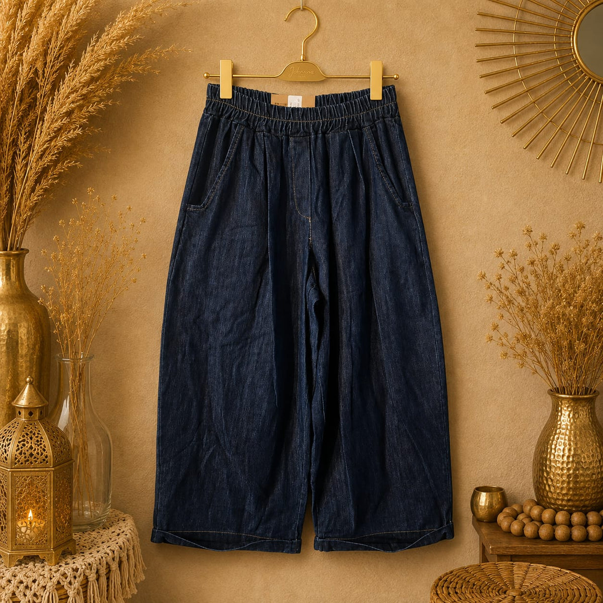 PANTALON LARGE JEAN BRUT