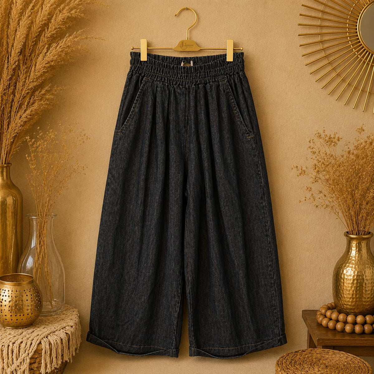 PANTALON LARGE JEAN BRUT