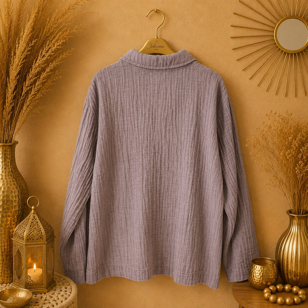 VESTE UNIE BOUTONS