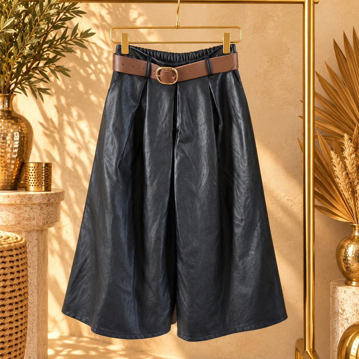JUPE CULOTTE SIMILI CUIR