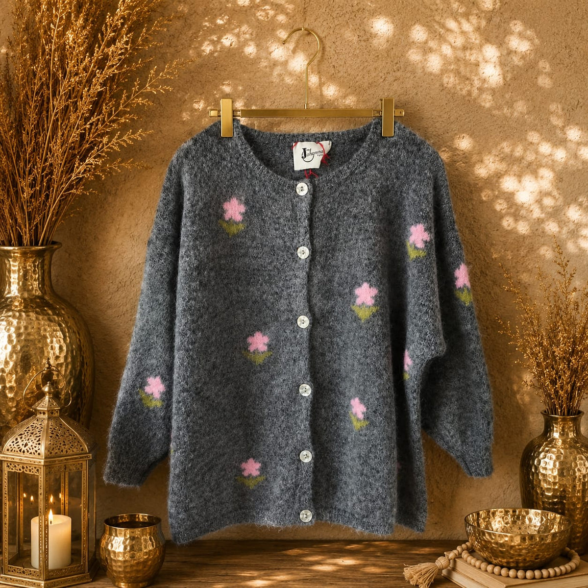GILET MOTIFS FLEURS