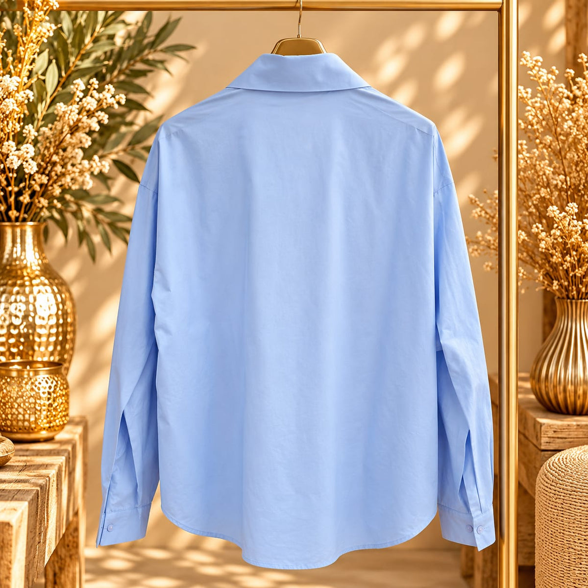 CHEMISES BLEU CIEL À STRASS
