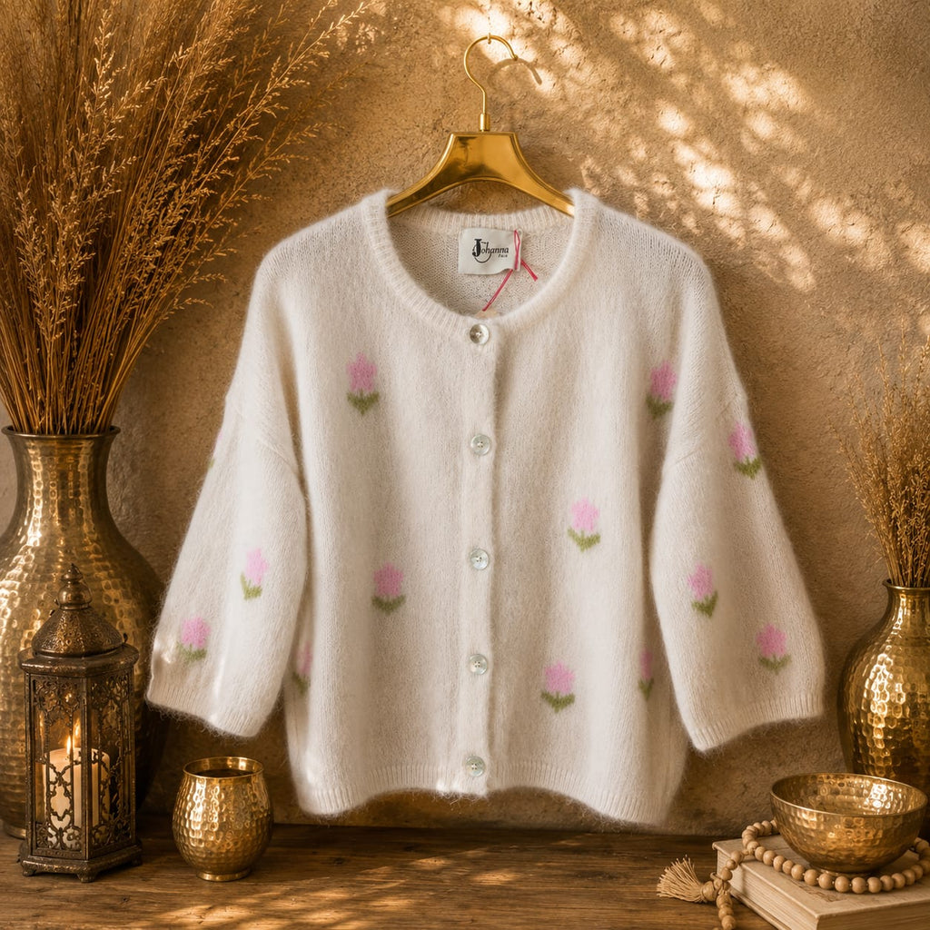 GILET MOTIFS FLEURS