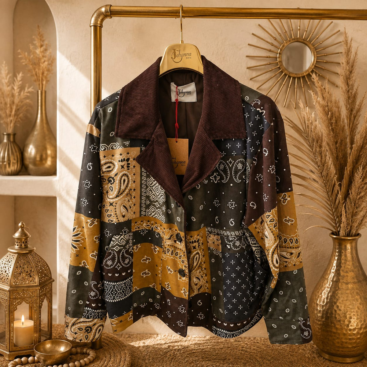 VESTE PATCHWORK BANDANA