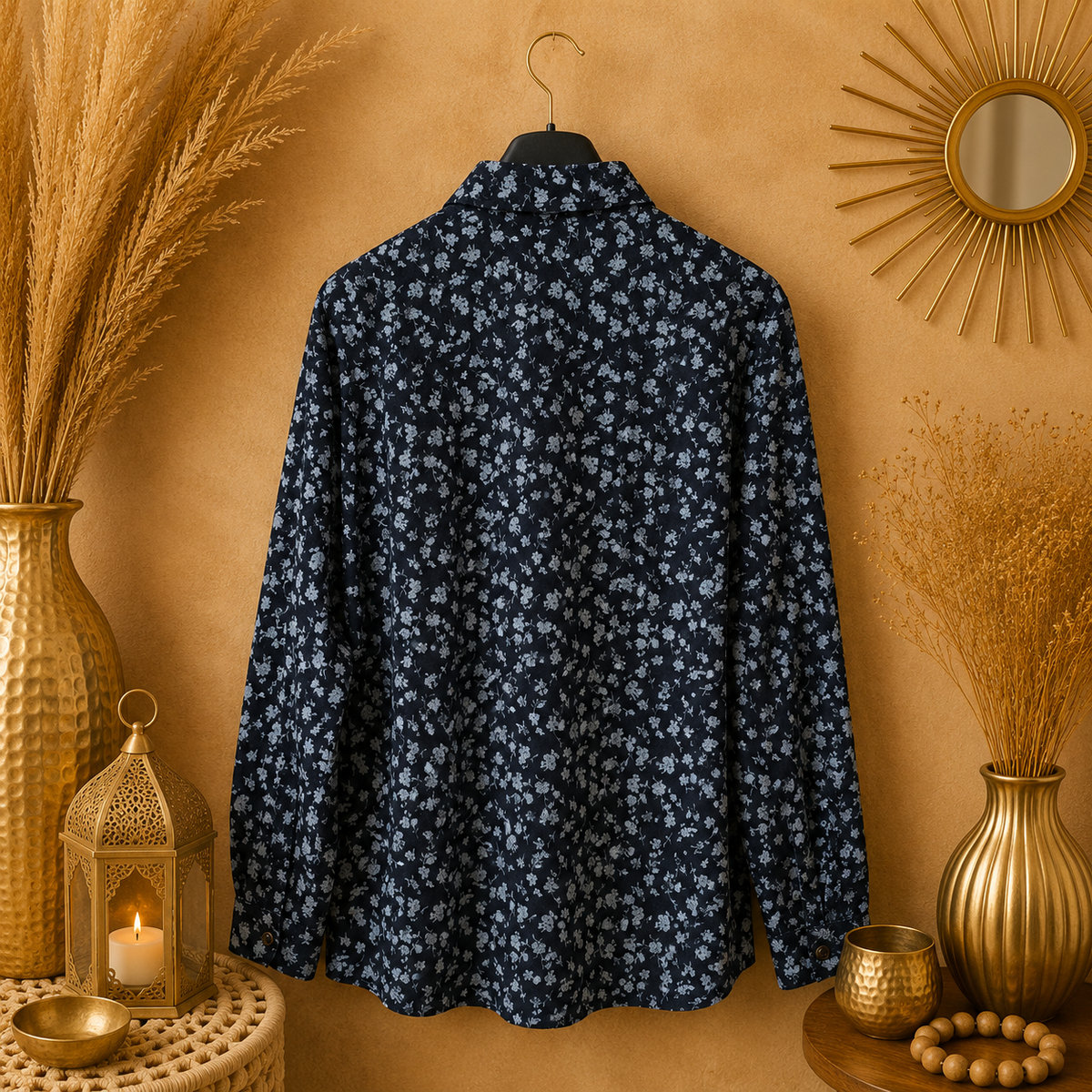 CHEMISE JEAN  À FLEURS